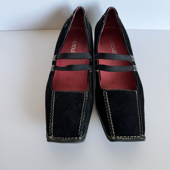 Aerosoles Womens 7.5M Black Suede Mary Jane Flats Elastic Comfort Shoes - Picture 4 of 7